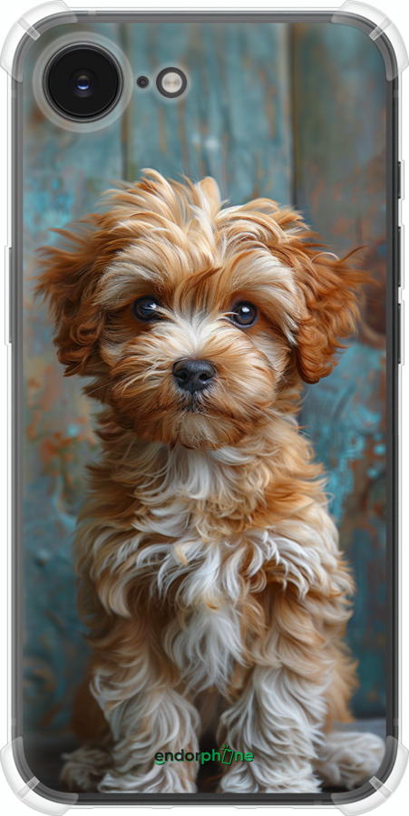 Силикон с усиленными углами чехол Щенок мальтипу для Apple iPhone 16e - 6157sp-3971 изображение 