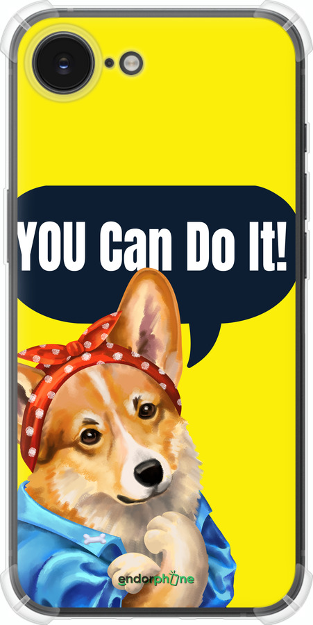 Силикон с усиленными углами чехол чехол с корги You Can Do It для Apple iPhone SE 4 - 6184sp-3652 изображение 
