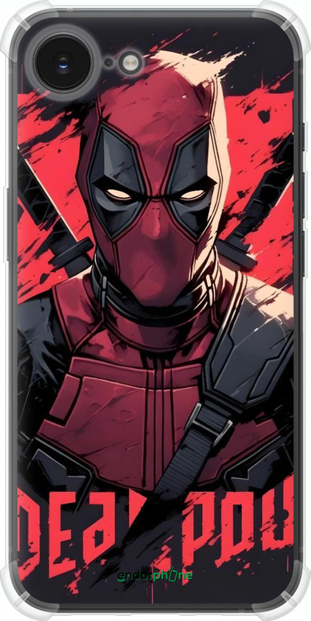 Силикон с усиленными углами чехол Дедпул для Apple iPhone SE 4 - 6293sp-3652 изображение 