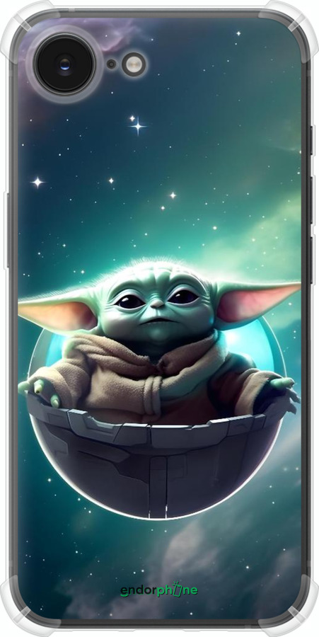 Силіконовий протиударний с посиленими кутами чехол Малышь йода для Apple iPhone SE 4 - 6294sp-3652 изображение 