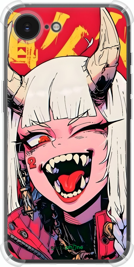 Силіконовий протиударний с посиленими кутами чехол Аніме демон для Apple iPhone SE 4 - 6308sp-3652 изображение 