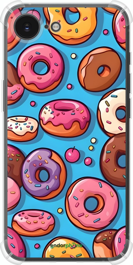 Силикон с усиленными углами чехол Пончики для Apple iPhone 16e - 6318sp-3971 изображение 