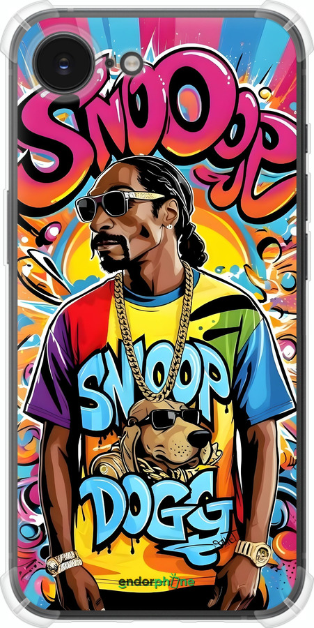 Силіконовий протиударний с посиленими кутами чехол Снуп дог для Apple iPhone SE 4 - 6348sp-3652 изображение 