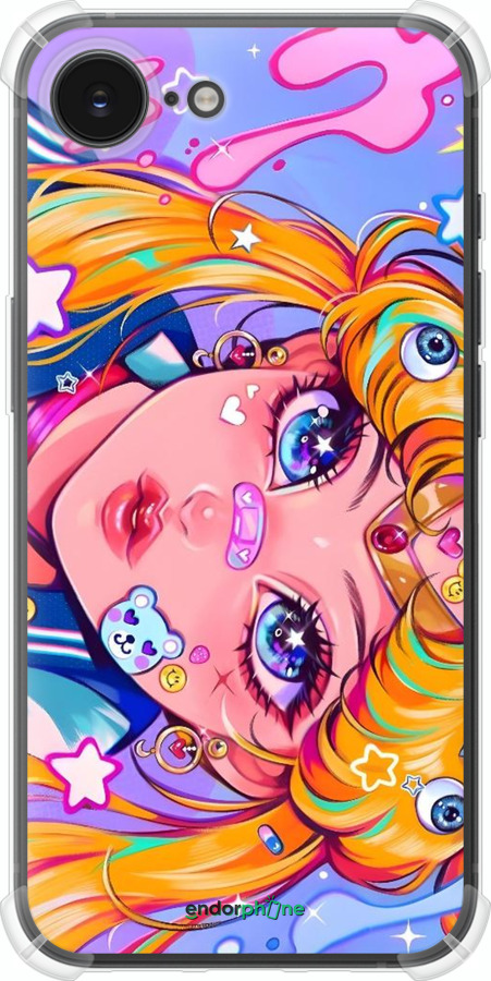 Силикон с усиленными углами чехол Сейлор Мун 4 для Apple iPhone 16e - 6353sp-3971 изображение 