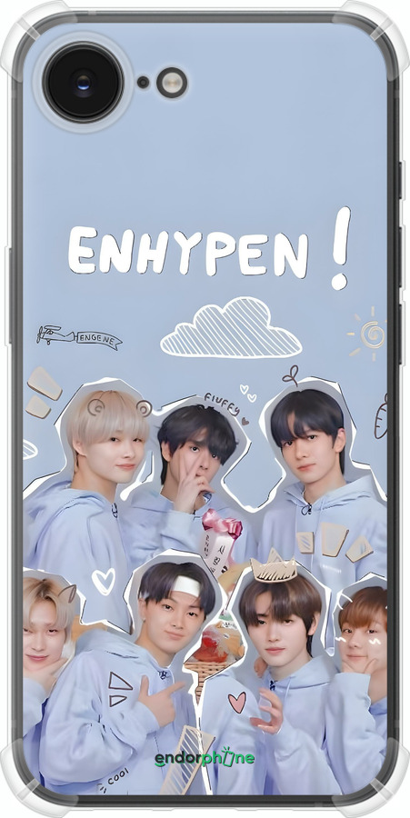 Силіконовий протиударний с посиленими кутами чехол Енхайпен для Apple iPhone SE 4 - 6362sp-3652 изображение 