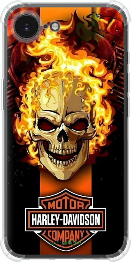 Силіконовий протиударний с посиленими кутами чехол Харлей девидсон для Apple iPhone 16e - 6370sp-3971 изображение 