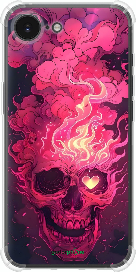 Силіконовий протиударний с посиленими кутами чехол Череп арт для Apple iPhone SE 4 - 6385sp-3652 изображение 