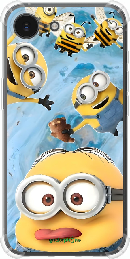 Силикон с усиленными углами чехол Миньоны для Apple iPhone SE 4 - 6386sp-3652 изображение 