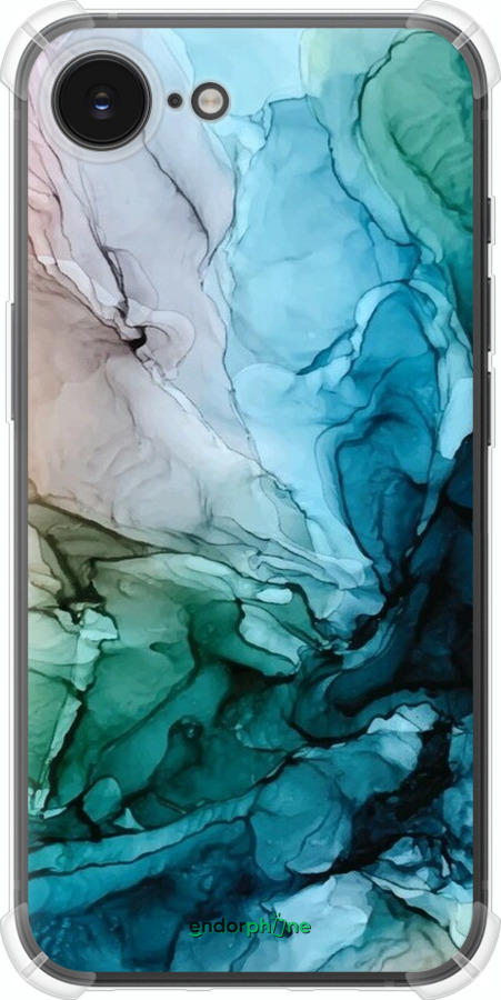 Силикон с усиленными углами чехол С красочной абстрактной картиной Соленые берега для Apple iPhone 16e - 6405sp-3971 изображение 