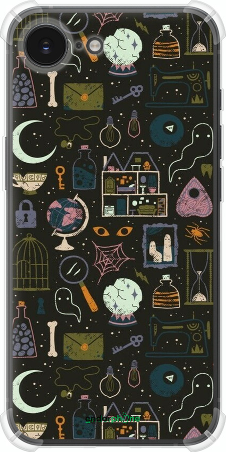 Силикон с усиленными углами чехол Колдовской принт для Apple iPhone 16e - 6425sp-3971 изображение 