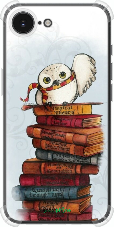 Силикон с усиленными углами чехол Сова и книги для Apple iPhone SE 4 - 6436sp-3652 изображение 