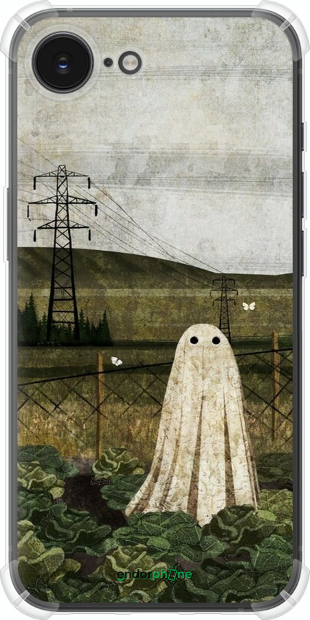 Силикон с усиленными углами чехол Иллюстрация призрак в капусте для Apple iPhone SE 4 - 6440sp-3652 изображение 