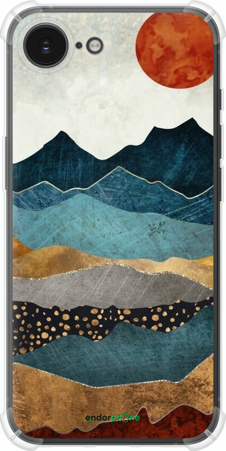 Силіконовий протиударний с посиленими кутами чехол захід сонця для Apple iPhone SE 4 - 6475sp-3652 изображение 