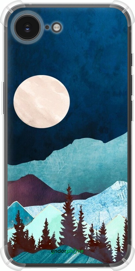 Силикон с усиленными углами чехол Горная идиллия ночной пейзаж для Apple iPhone SE 4 - 6488sp-3652 изображение 