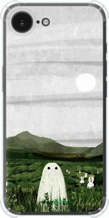 Силикон с усиленными углами чехол Привидение для Apple iPhone 16e - 6492sp-3971 изображение 