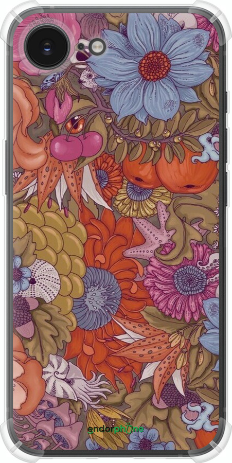 Силикон с усиленными углами чехол Абстрактные цветы для Apple iPhone SE 4 - 6526sp-3652 изображение 