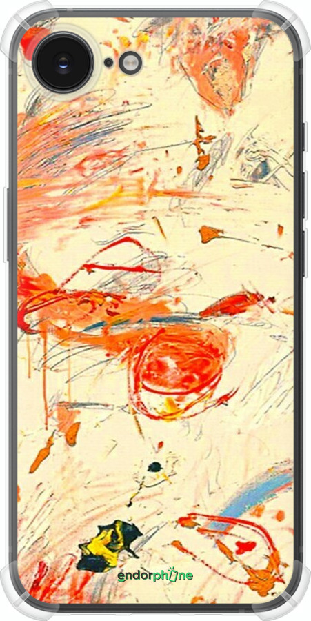 Силикон с усиленными углами чехол Динамичная картина с хаотичными мазками для Apple iPhone SE 4 - 6540sp-3652 изображение 