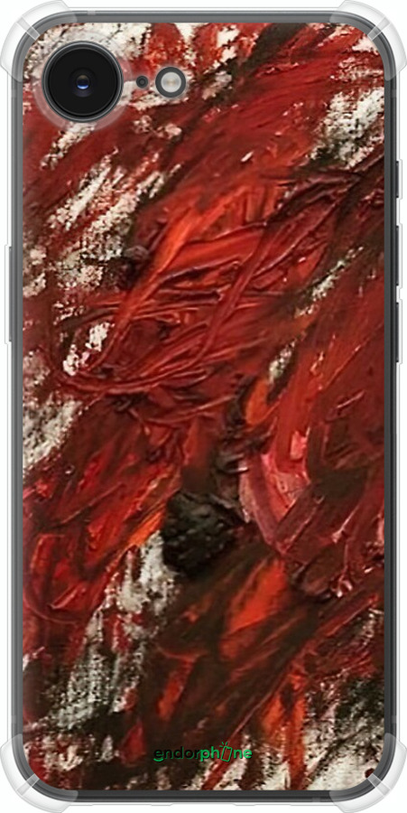 Силикон с усиленными углами чехол Абстрактная композиция в красных тонах для Apple iPhone 16e - 6541sp-3971 изображение 