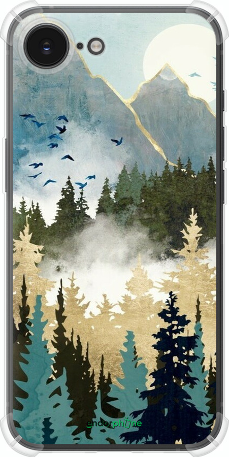 Силикон с усиленными углами чехол С изображением лесного пейзажа для Apple iPhone SE 4 - 6548sp-3652 изображение 