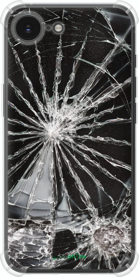 Силикон с усиленными углами чехол Glass для Apple iPhone SE 4 - 6608sp-3652 изображение 