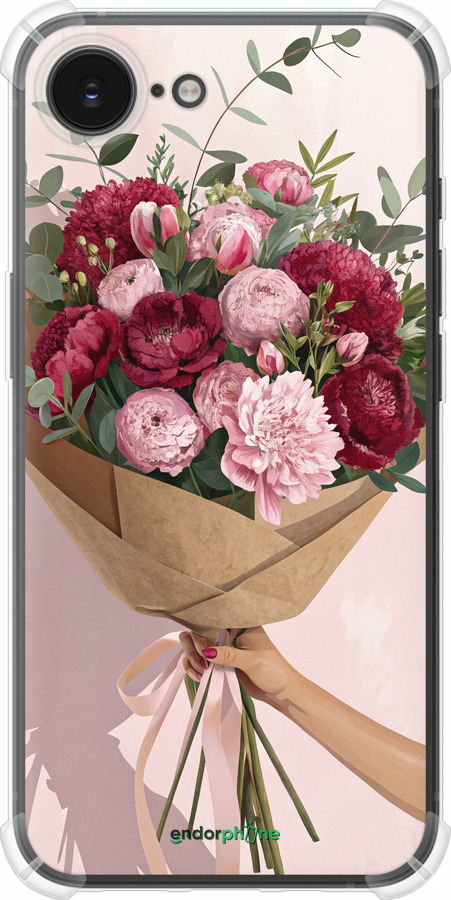 Силіконовий протиударний с посиленими кутами чехол Півонії 1 для Apple iPhone SE 4 - 6705sp-3652 изображение 