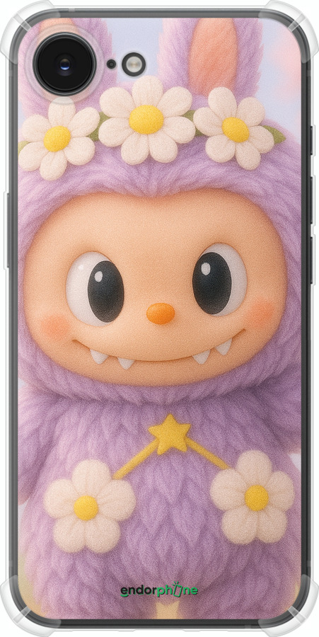 Силіконовий протиударний с посиленими кутами чехол Лабубу 1 для Apple iPhone SE 4 - 6709sp-3652 изображение 