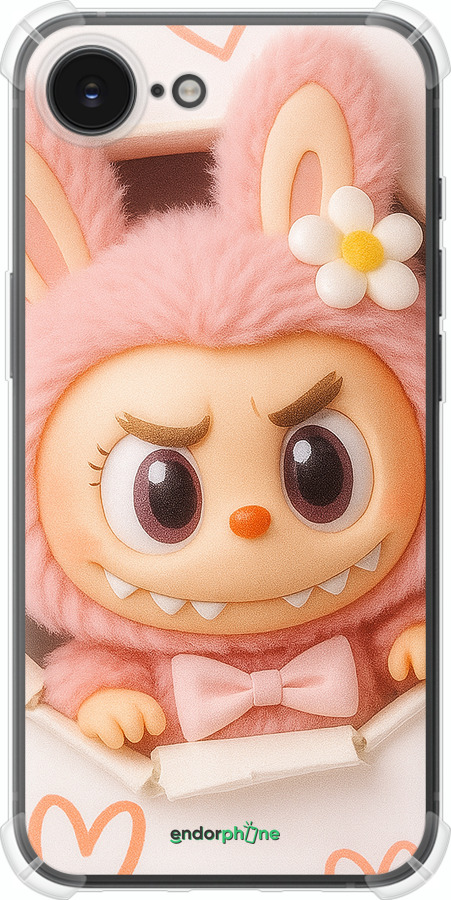 Силіконовий протиударний с посиленими кутами чехол Лабубу 2 для Apple iPhone SE 4 - 6710sp-3652 изображение 