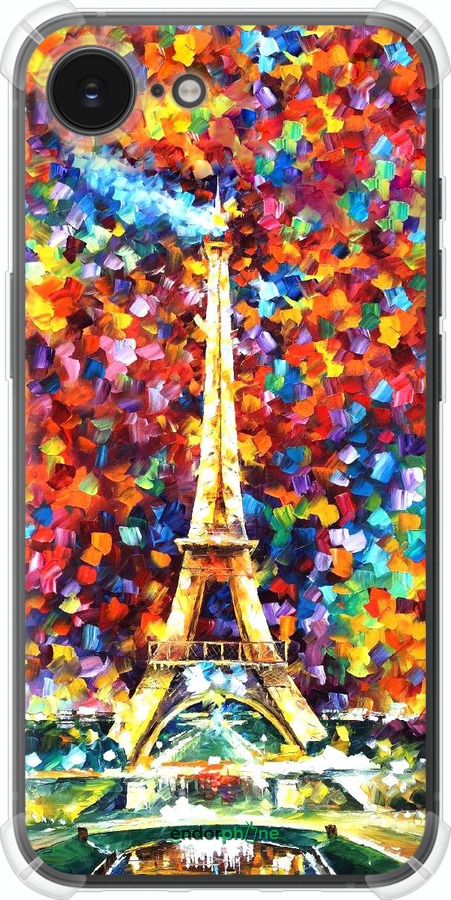 Силіконовий протиударний с посиленими кутами чехол Париж для Apple iPhone SE 4 - 830sp-3652 изображение 