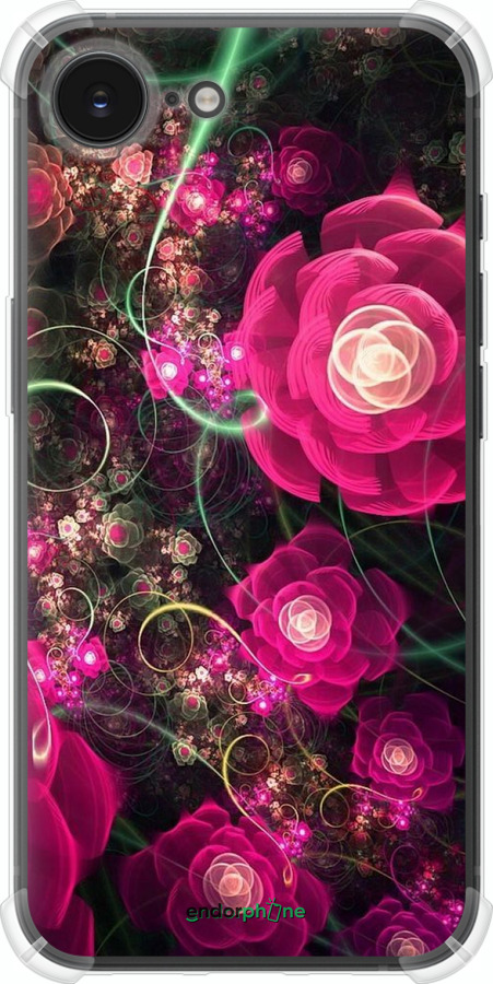 Силикон с усиленными углами чехол Абстрактные цветы 3 для Apple iPhone SE 4 - 850sp-3652 изображение 