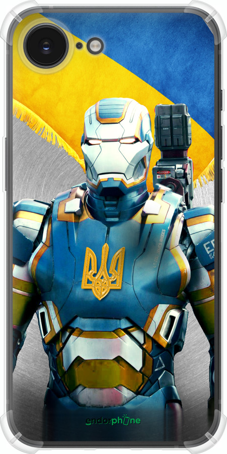 Силикон с усиленными углами чехол Украинский киборг для Apple iPhone SE 4 - 980sp-3652 изображение 