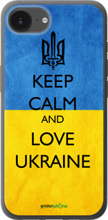 Силиконовый чехол Keep calm and love Ukraine v2 для Apple iPhone 16e - 1114u-3971 изображение 