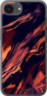 Силіконовий чехол Чорно-помаранчева абстракція для Apple iPhone SE 4 - 5340u-3652 изображение 