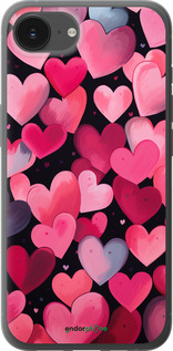 Силиконовый чехол Сердечки 4 для Apple iPhone SE 4 - 5662u-3652 изображение 