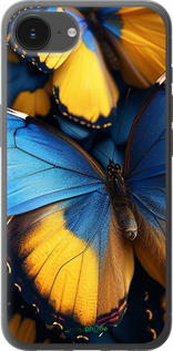 Силиконовый чехол Желто-голубые бабочки для Apple iPhone SE 4 - 6046u-3652 изображение 