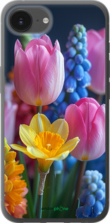 Силіконовий чехол Весняні квіти для Apple iPhone SE 4 - 6058u-3652 изображение 
