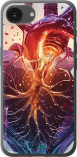 Силіконовий чехол Crystal Heart для Apple iPhone 16e - 6070u-3971 изображение 