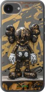 Силіконовий чехол Bronze kaws для Apple iPhone SE 4 - 6097u-3652 изображение 