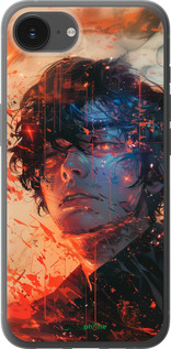 Силиконовый чехол Лицо в пламени для Apple iPhone SE 4 - 6127u-3652 изображение 