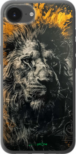 Силіконовий чехол Лев у золотих фарбах для Apple iPhone SE 4 - 6155u-3652 изображение 