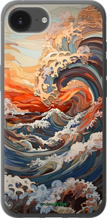 Силиконовый чехол Арт волны для Apple iPhone SE 4 - 6324u-3652 изображение 