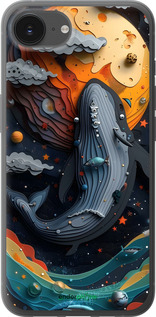 Силиконовый чехол Кит в космосе для Apple iPhone SE 4 - 6328u-3652 изображение 