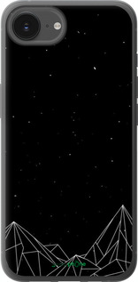 Силіконовий чехол Чорно білі абстрактні гори для Apple iPhone 16e - 6437u-3971 изображение 