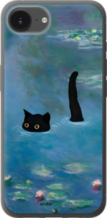 Силіконовий чехол Із зображенням кота та водяної лілії Monet для Apple iPhone 16e - 6519u-3971 изображение 