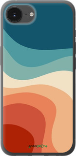 Силиконовый чехол В стиле ретро с волнами для Apple iPhone 16e - 6531u-3971 изображение 