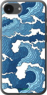 Силиконовый чехол Абстрактный рисунок морских волн для Apple iPhone SE 4 - 6538u-3652 изображение 