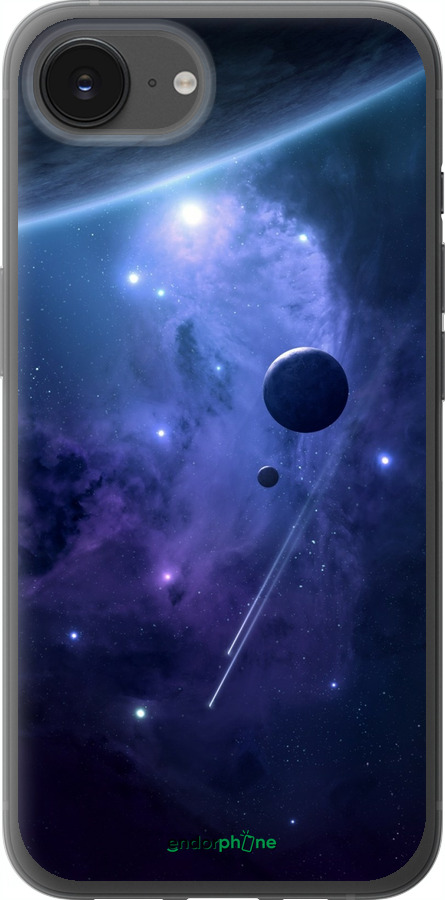 Силиконовый чехол Планеты в синем космосе для Apple iPhone SE 4 - 171u-3652 изображение 