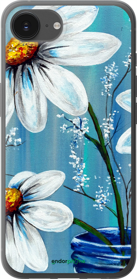Силиконовый чехол Красивые арт-ромашки для Apple iPhone SE 4 - 4031u-3652 изображение 