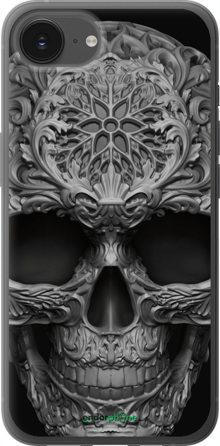 Силиконовый чехол skull-ornament для Apple iPhone 16e - 4101u-3971 изображение 