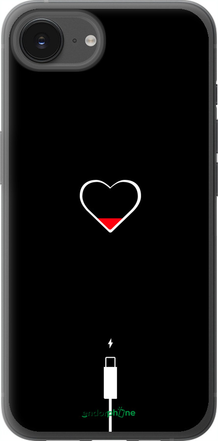 Силіконовий чехол Підзарядка серця для Apple iPhone 16e - 4274u-3971 изображение 