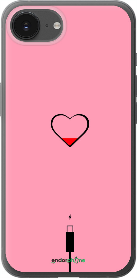 Силиконовый чехол Подзарядка сердца1 для Apple iPhone SE 4 - 4275u-3652 изображение 